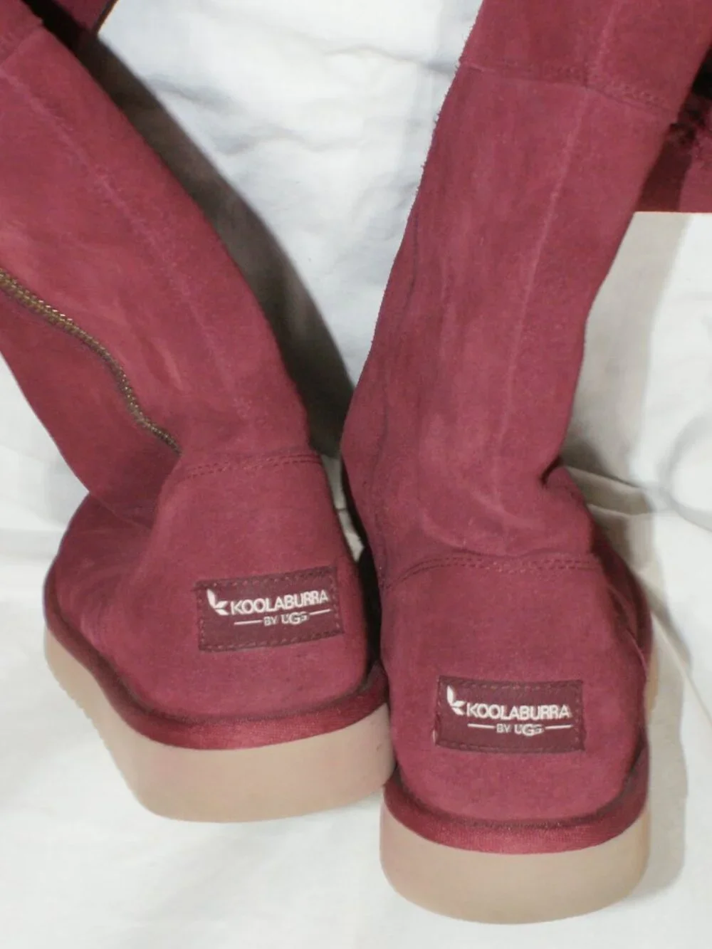 Koolaburra by Ugg Maroon Tall Shearling Boot - Size 8 - EUC